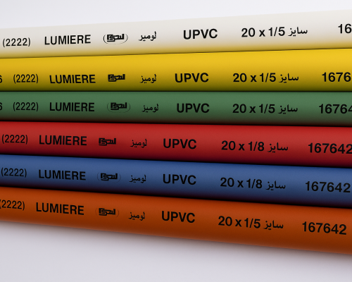 لوله برق upvc خم سرد با نشان لومیر